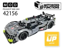 42156 PEUGEOT 9X8 24H Le Mans Hybrid Hypercar RC MOD for Powered Up Motors