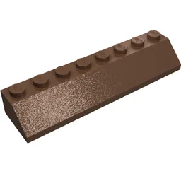 Brick Sloped 45° 2 x 8 / Brown