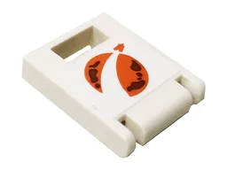 Container, Box 2 x 2 x 2 Door with Slot with Orange City Mars Exploration Logo Pattern (Sticker) - Set 60225