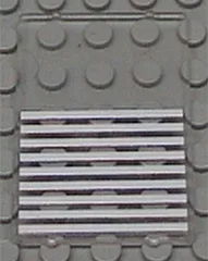 Glass for Window 1 x 4 x 5 with 9 White Stripes Pattern (Sticker) - Sets 6386 / 6540 / Trans-Clear