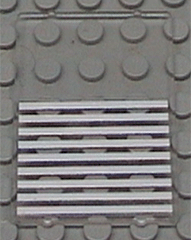 Lego Glass for Window 1 x 4 x 5 with 9 White Stripes Pattern (Sticker) - Sets 6386 / 6540