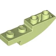 Brick Curved Inverted 4 x 1 / Yellowish Green