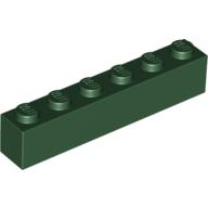 Lego Brick 1 x 6 / Dark Green