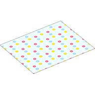 Lego Duplo Blanket 8 x 10 with Pink / Medium Blue / Yellow Flowers print / White