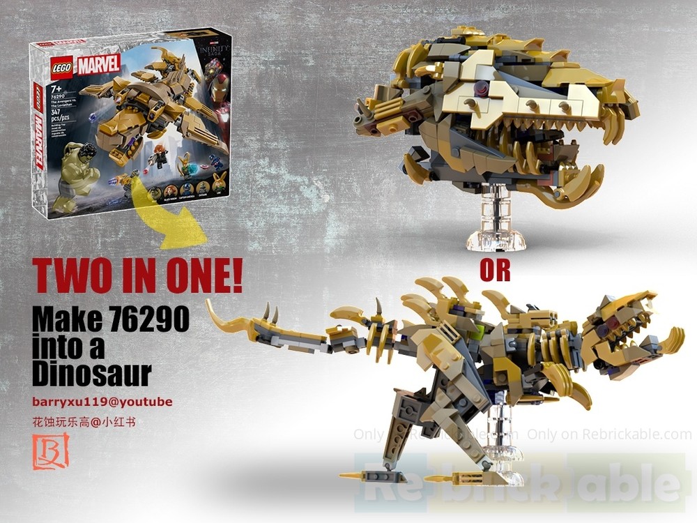 Lego Make 76290 into Dinosaurs Two in one!