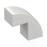 Brick Curved 1 x 2 x 1 2/3 with 1 Cutout / White