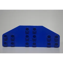 Duplo Plate 8 x 3 without Corners (Airplane Wings) / Blue
