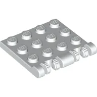 Hinge Plate 3 x 4 Locking Dual 2 Finger, 7 teeth / White