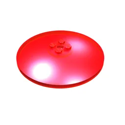 Dish 8 x 8 Inverted [Radar], Solid Studs, Rounded Anti-stud Underside / Trans-Red