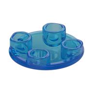 Lego Plate Round 2 x 2 with Rounded Bottom [Boat Stud] / Trans-Dark Blue