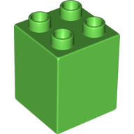 Lego Duplo Brick 2 x 2 x 2 / Bright Green