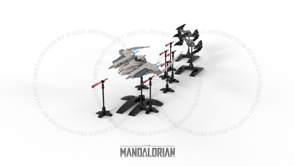 Lego Micro Diorama Gauntlet fighter vs T.I.E interceptor : MANDALORIAN Season 3