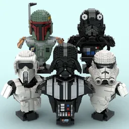 Lego Bust Collection (Bounty Hunter, Trooper and Pilot, Dark Lord (Empire Edition), Scout Trooper) Phase 1 & 2