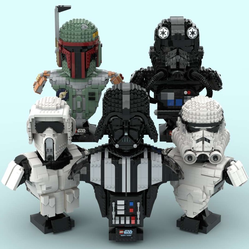 Lego Bust Collection (Bounty Hunter, Trooper and Pilot, Dark Lord (Empire Edition), Scout Trooper) Phase 1 & 2
