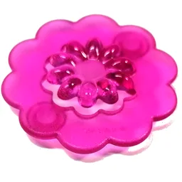 Clikits Icon, Flower 4.5 x 4.5 with 10 Petals, 2 Pins / Trans-Dark Pink