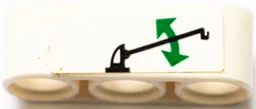 Technic, Liftarm Thick 1 x 3 with Black Crane and Green Double Arrow Pattern (Sticker) - Set 42064
