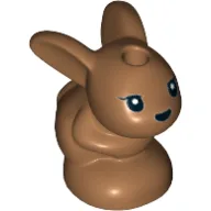 Animal, Rabbit / Bunny, Baby Sitting with Black Eyes and Black Nose Print / Medium Nougat