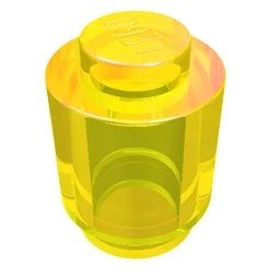 Brick Round 1 x 1 Solid Stud / Trans-Yellow