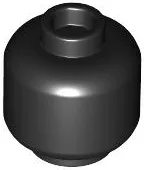 Minifigure, Head (Plain) / Black