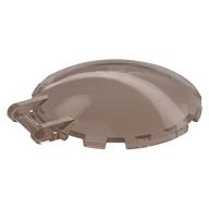 Lego Dish 6 x 6 Inverted - No Studs with Handle / Trans-Brown