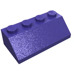 Brick Sloped 45° 2 x 4 / Dark Purple