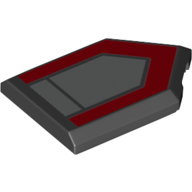 Lego Tile Special 2 x 3 Pentagonal with Red Line, Light Bluish Grey Shapes print