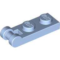 Lego Plate Special 1 x 2 with Handle on End [Closed Ends] / Bright Light Blue