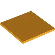 Tile 6 x 6 with Bottom Tubes / Bright Light Orange