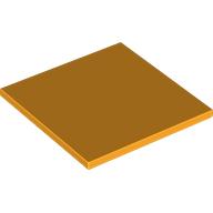 Lego Tile 6 x 6 with Bottom Tubes / Bright Light Orange