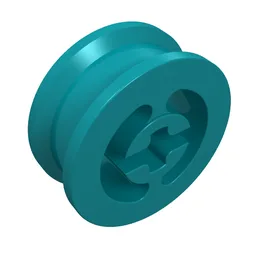 Wheel with Split Axle hole / Dark Turquoise