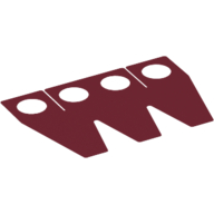 Lego Hipwear Skirt, 3 Truncated Points Partial Wrap / Dark Red