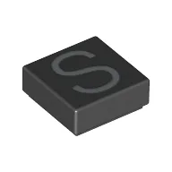 Tile 1 x 1 with letter Capital S Print