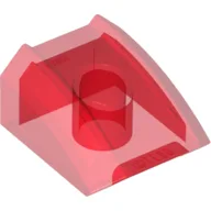 Brick Curved 2 x 2 with Lip, No Studs / Trans-Red