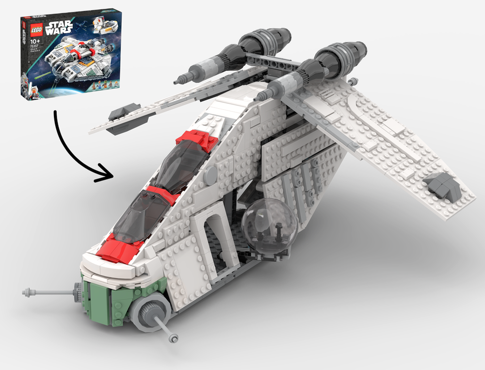 Lego Republic Gunship Alternate Build Using Set 75357
