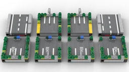 Microscale Road Modules 8x8 Parking Lot Variations