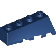 Lego Brick Wedged, Sloped 45° 4 x 2 Left / Dark Blue