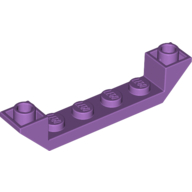 Lego Brick Sloped Inverted 45° 6 x 1 Double with 1 x 4 Recessed / Medium Lavender