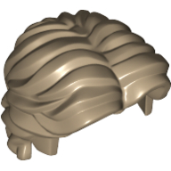 Lego Hair Short Wavy with Center Part / Dark Tan