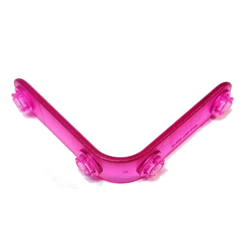 Lego Clikits Connector, L-Bent 6 x 6 with 4 Pins / Trans-Dark Pink