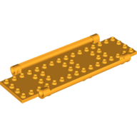 Lego Plate Special Book Cover Back 6 x 16 with Pin Holes / Bright Light Orange