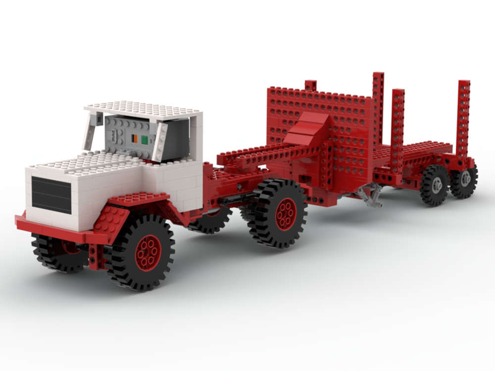 Lego Magirus Deutz Truck with Log Trailer