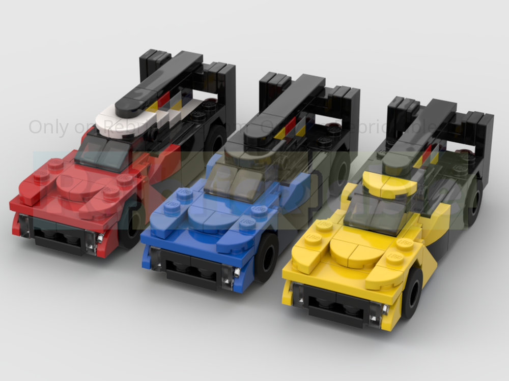 Lego Pack Of 3 Cadillac V-Series.R LMDh Racing Cars - Half Speed Champions Scale