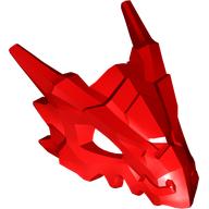 Lego Creature Body Part, Dragon Head Upper Jaw, Hollow Eyes, Spikes / Red