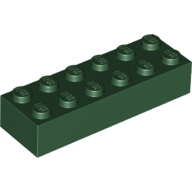 Lego Brick 2 x 6 / Dark Green