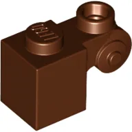 Brick Special 1 x 1 with Scroll with Open Stud / Reddish Brown