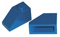 Brick Sloped 45° 2 x 1 without Bottom Pin / Blue