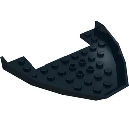 Boat Hull Section, Bow Top 8 x 10 x 1 / Black