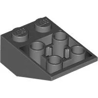Brick Sloped Inverted 33° 3 x 2, Connections between Studs, Ovoid Bottom Pin / Dark Bluish Gray