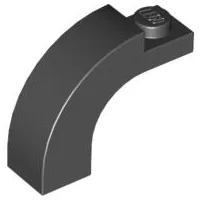 Brick Arch 1 x 3 x 2 Curved Top / Black