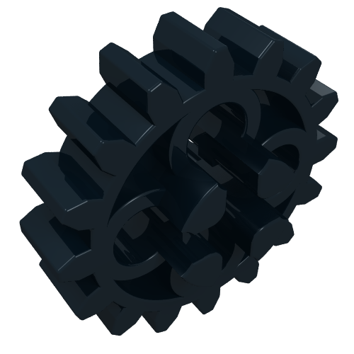Lego Technic Gear 16 Tooth with Round Holes [Old Style] / Black